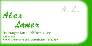 alex lamer business card